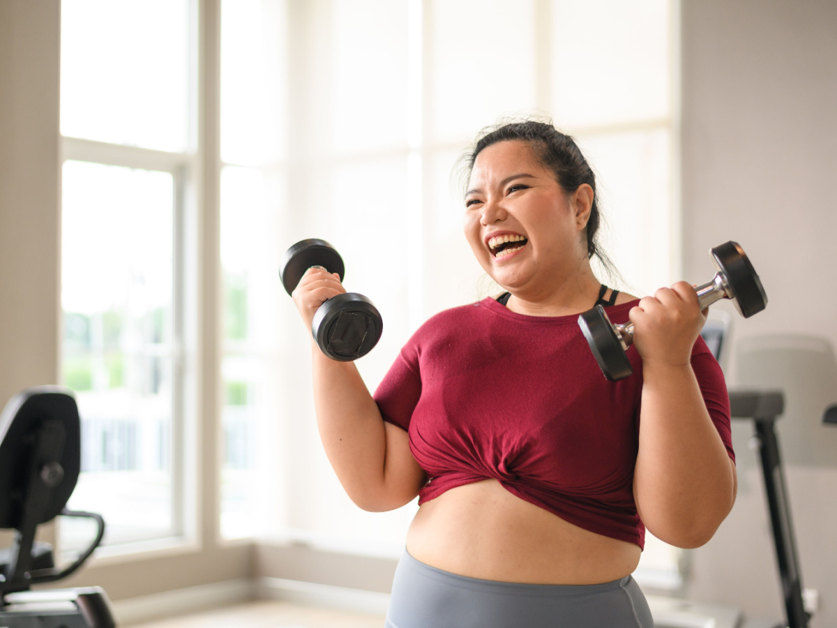 Overweight Woman Exercising