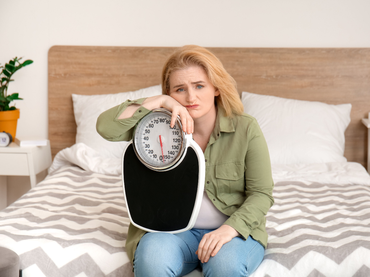 Sad Overweight Woman